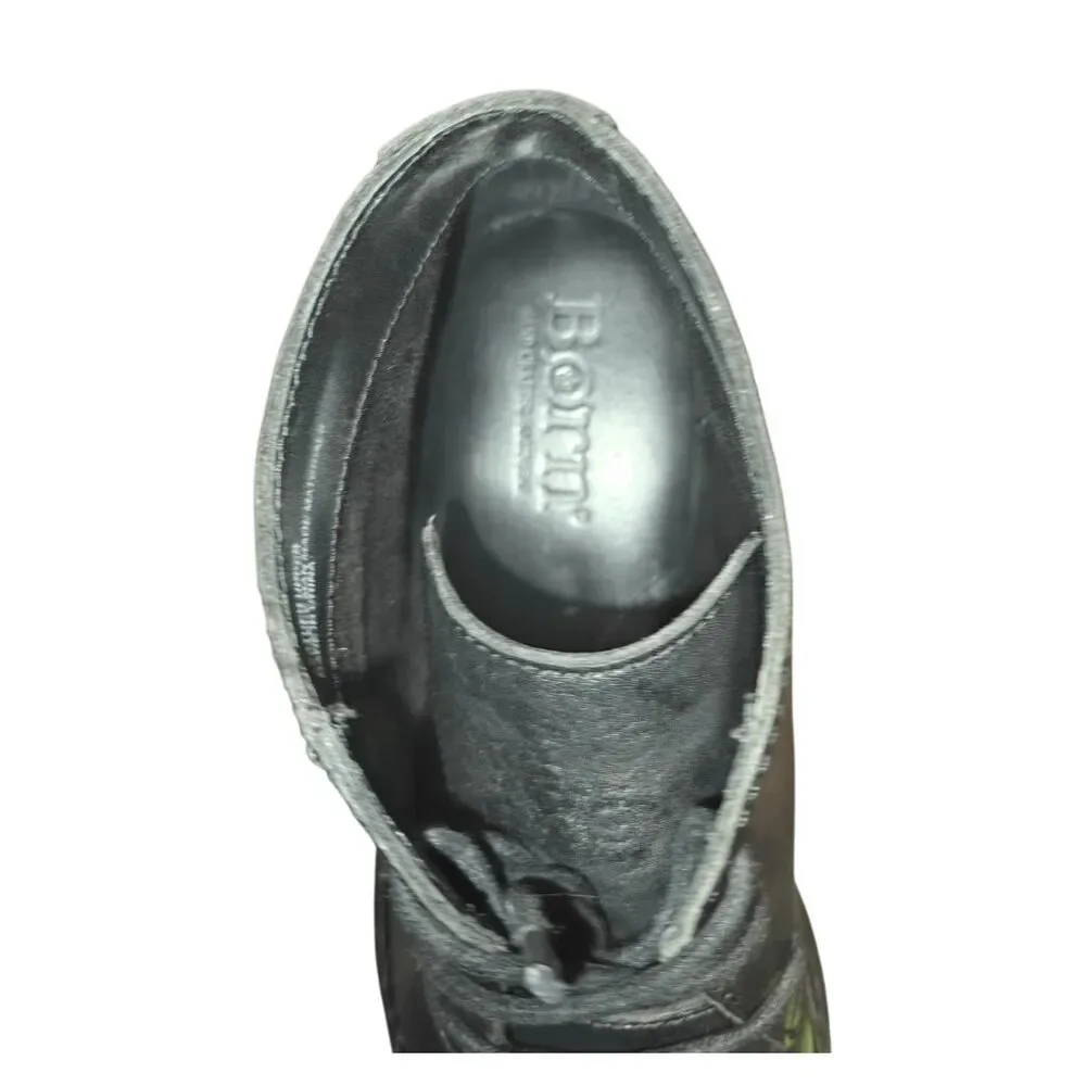 BORN Twain Black Leather Lace-Up Chukka Boot Size 10.5M